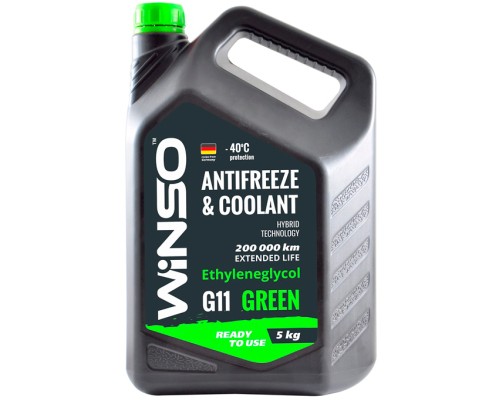 Антифриз WINSO WINSO GREEN G11 green 5kg (880950) 