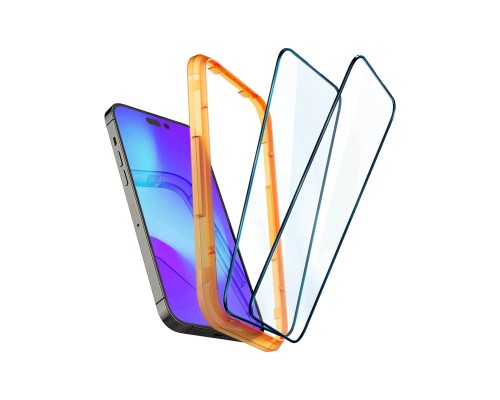 Скло захисне Spigen Apple Iphone 14 Pro Glas tR Align Master FC (2 Pack), Black (AGL05216)
