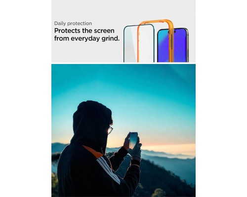 Скло захисне Spigen Apple Iphone 14 Pro Glas tR Align Master FC (2 Pack), Black (AGL05216)