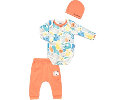 Набір дитячого одягу Miniworld з котиками (16317-68B-orange)