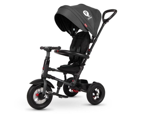 Дитячий велосипед QPlay RITO Rubber складаний триколісний Black (S380-2BlackRubber)