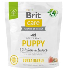 Сухий корм для собак Brit Care Dog Sustainable Puppy з куркою та комахами 1 кг (8595602558643)
