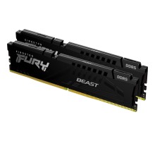 Модуль пам'яті для комп'ютера DDR5 64GB (2x32GB) 5200 MHz Beast Black Kingston Fury (ex.HyperX) (KF552C40BBK2-64)