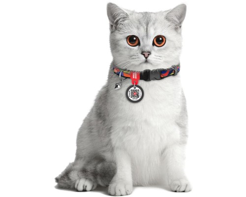 Нашийник для тварин WAUDOG Вітраж з QR паспортом XS 20-30 см (5265)