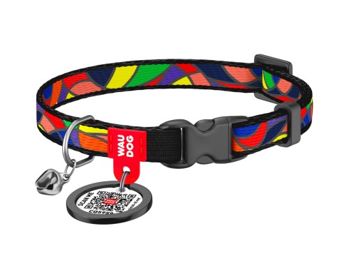 Нашийник для тварин WAUDOG Вітраж з QR паспортом XS 20-30 см (5265)
