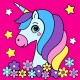 Картина по номерам Santi Чарівний Єдиноріжка 25*25 см неонові фарби (954598)