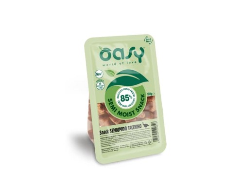 Ласощі для собак OASY Snack Semimoist Turkey з індичкою 100 г (8054329510346)