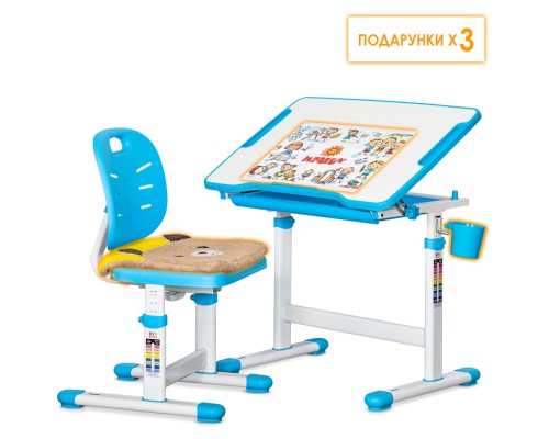 Парта зі стільцем Evo-kids Blue (Evo-06 Ergo BL)