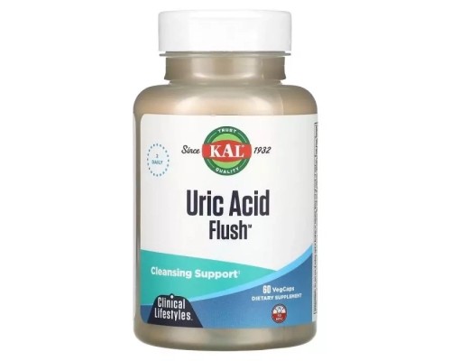 Вітамінно-мінеральний комплекс KAL Очищувач від сечової кислоти, Uric Acid Flush, 60 вегетаріанс (CAL-22107)