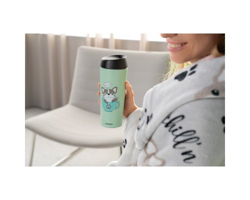 Термокружка Ardesto Coffee Тime Frenchie 450 мл Зелена (AR2645DG)