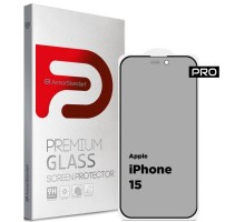 Скло захисне Armorstandart Pro Anti-spy Matte Apple iPhone 15 Black (ARM73171)