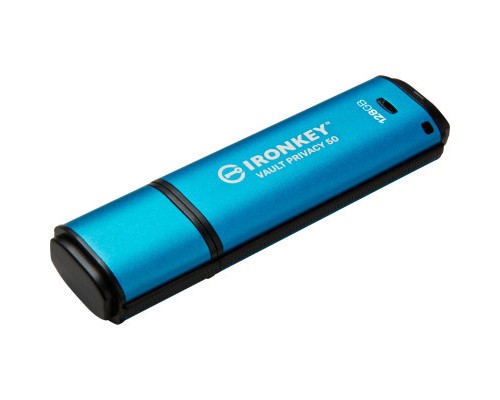 USB флеш накопичувач Kingston 128GB IronKey Vault Privacy 50 Blue USB 3.2 (IKVP50/128GB) 