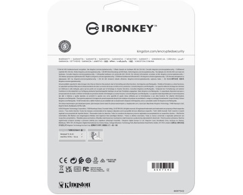 USB флеш накопичувач Kingston 128GB IronKey Vault Privacy 50 Blue USB 3.2 (IKVP50/128GB) 