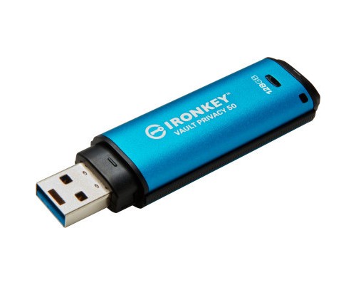 USB флеш накопичувач Kingston 128GB IronKey Vault Privacy 50 Blue USB 3.2 (IKVP50/128GB) 