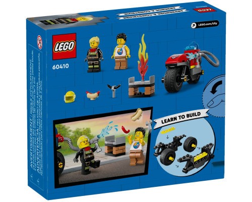 Конструктор LEGO City Пожежний рятувальний мотоцикл 57 деталей (60410)