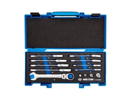 Ключ KING TONY з тріскачкою та карданом 13 шт. (13013MRE)