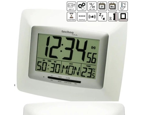 Настінний годинник Technoline WS8100 White/Silver (DAS301806)