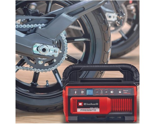 Автомобільний компресор Einhell гібридний PRESSITO 18/25 Hybrid, PXC, 230/18В, 11бар, 25л/хв, можливість всмоктування, шланг 710 (4020430)