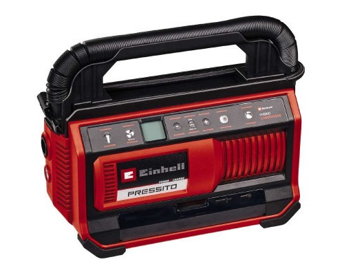 Автомобільний компресор Einhell гібридний PRESSITO 18/25 Hybrid, PXC, 230/18В, 11бар, 25л/хв, можливість всмоктування, шланг 710 (4020430)