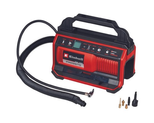 Автомобільний компресор Einhell гібридний PRESSITO 18/25 Hybrid, PXC, 230/18В, 11бар, 25л/хв, можливість всмоктування, шланг 710 (4020430)