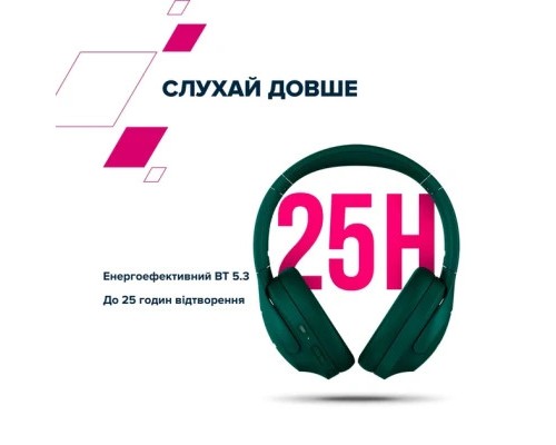 Навушники Canyon OnRiff 10 ANC Bluetooth Green (CNS-CBTHS10GN)