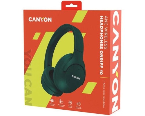 Навушники Canyon OnRiff 10 ANC Bluetooth Green (CNS-CBTHS10GN)