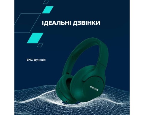 Навушники Canyon OnRiff 10 ANC Bluetooth Green (CNS-CBTHS10GN)