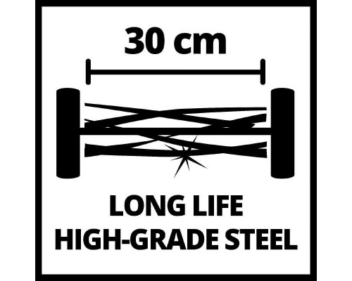 Газонокосарка Einhell GC-HM 300 механічна, 30см 13-37мм 16л 6.5кг (3414114)