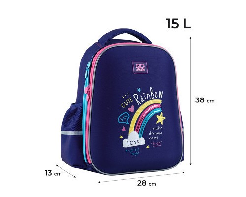 Рюкзак шкільний GoPack Education 165M-1 Cute Rainbow (GO24-165M-1)