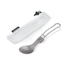 Ложка туристична Naturehike Titanium NH19C001-J сіра з мішечком (6927595734773)