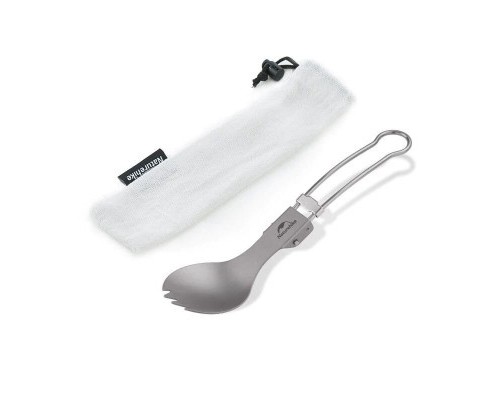 Ложка туристична Naturehike Titanium NH19C001-J сіра з мішечком (6927595734773) Ложка туристична Naturehike Titanium NH19C001-J сіра з мішечком (6927595734773)