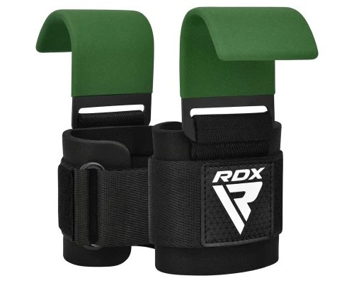 Гаки для тяги на зап'ястя RDX W5 Gym Hook Strap Army Green Plus (WAN-W5AG+)