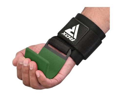 Гаки для тяги на зап'ястя RDX W5 Gym Hook Strap Army Green Plus (WAN-W5AG+)
