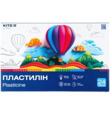 Пластилін Kite Classic 24 кольори, 480 г (K-089)