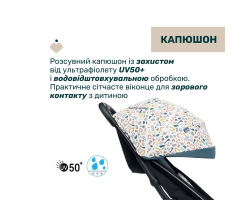 Коляска Chicco Glee Блакитна (8058664173600) (87068.78)