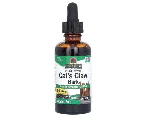 Трави Nature's Answer Котячий кіготь, екстракт кори без спирту, 2000 мг, Cat's Claw Ba (NTA-00585)