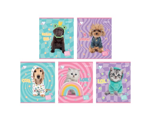 Зошит Kite Studio Pets 24 аркушів, лінія (SP24-239)