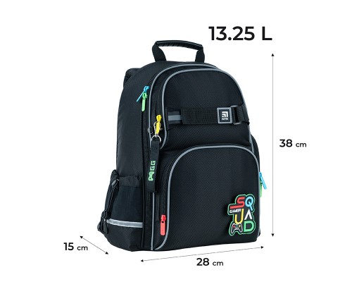 Шкільний набір Kite SQUAD Чорний (SET_K24-702M-3)