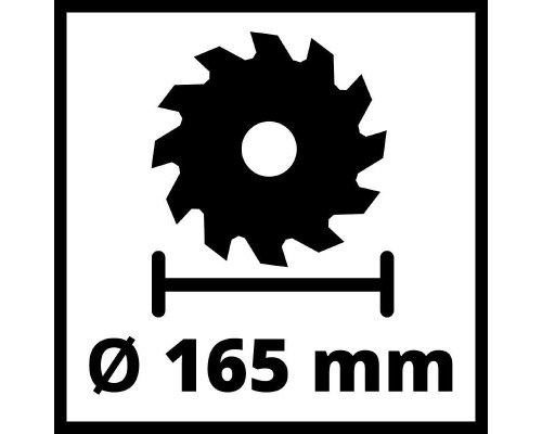 Дискова пила Einhell TE-CS 18/165-1LI - Solo PXC 18V, 165х20 мм, 2.6кг (без АКБ та ЗП) (4331207)