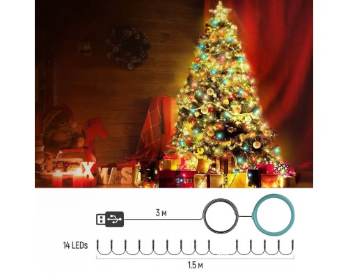 Гірлянда ColorWay Каскад LED 98 7 x 1.5 м 8 функцій (CW-G-98L71CUMC)