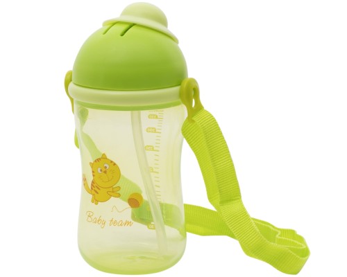 Поїльник-непроливайка Baby Team Із силіконовою трубочкою 380 мл (4824428050104)