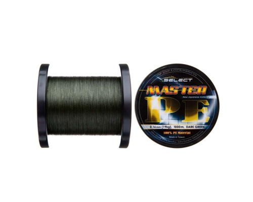 Шнур Select Master PE 1000m 0.16мм 19кг темн.-зел. (1870.01.89)