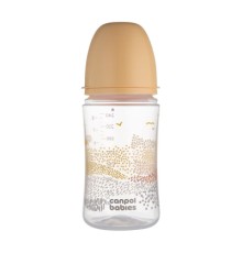 Пляшечка для годування Canpol babies Easystart MOUNTAINS антиколікова з широким отвором 240 мл бежева (35/243_bei)