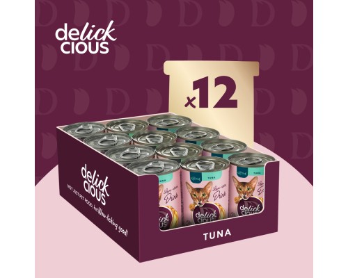 Вологий корм для кішок Delickcious Напій з тунцем 140 г (4820269141544)