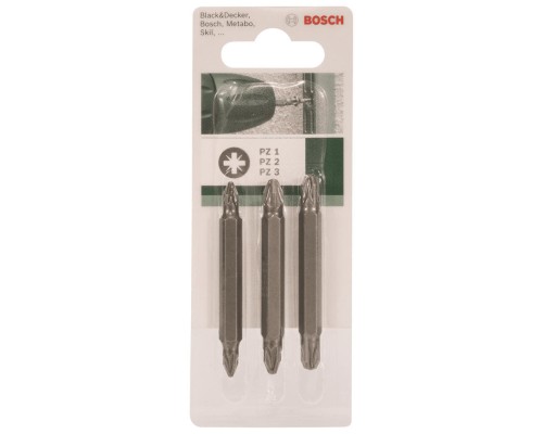 Набір біт Bosch PZ/PZ, 60мм, 3шт (2.609.255.962)