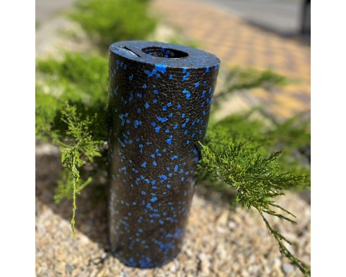 Масажний ролик PowerPlay PP-4347 EPP Foam Roller 33x14см Чорно/Синій (PP_4347_Blue_(33*14))