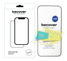 Скло захисне BeCover Apple iPhone 16e 10D Black (713235)