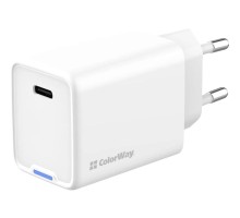 Зарядний пристрій ColorWay GaN Mini 45W PD Port PPS USB-C white (CW-CHS057PD-WT)