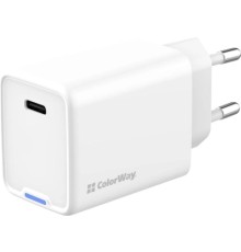 Зарядний пристрій ColorWay GaN Mini 45W PD Port PPS USB-C white (CW-CHS057PD-WT)