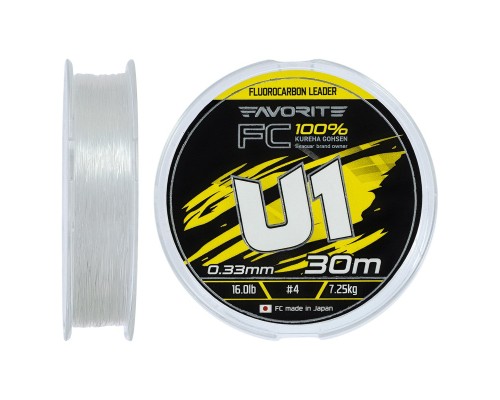 Флюорокарбон Favorite U1 FC 30m 4.0/0.33mm 16.0lb/7.25kg (1693.12.16)